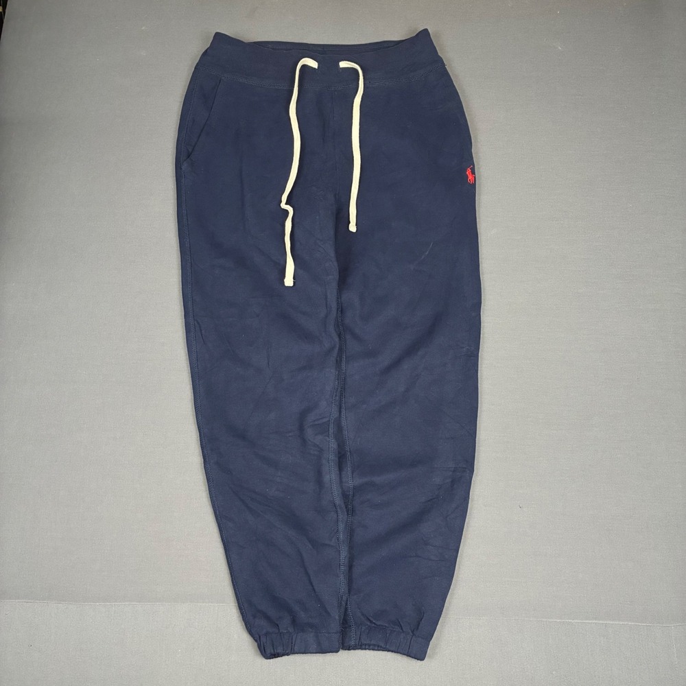 Polo Ralph Lauren Navy Blue Fleece Joggers Sweatpants Men's Size Small (30x27)